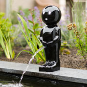 fontaine de jardin boy - h45 cm - noir - ubbink